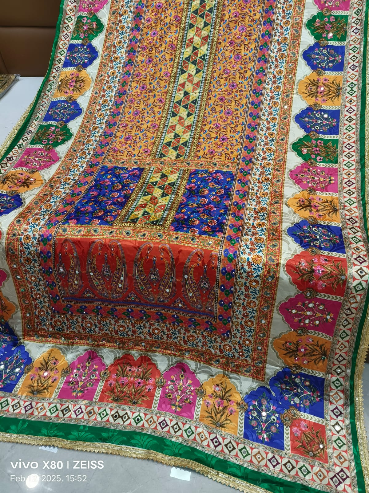 Gulzaar Mahal Mirror-Embellished Jacquard Dupatta