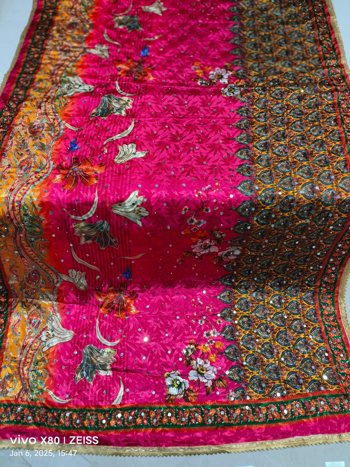 Gulnaar Mirror-Embellished Jacquard Dupatta