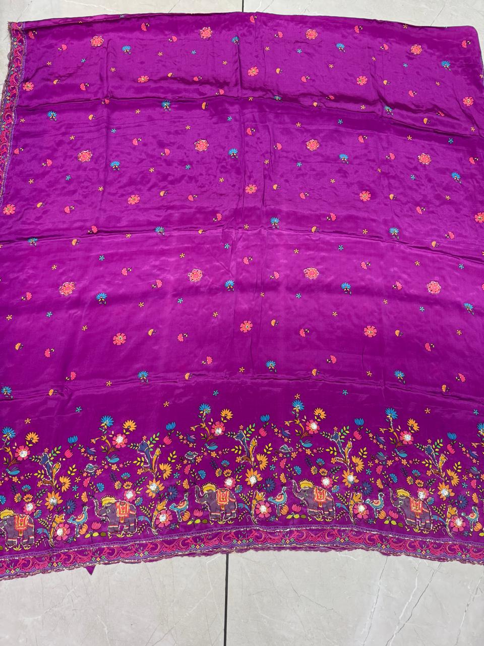 Vilasini Pure Crepe Handwork Dupatta