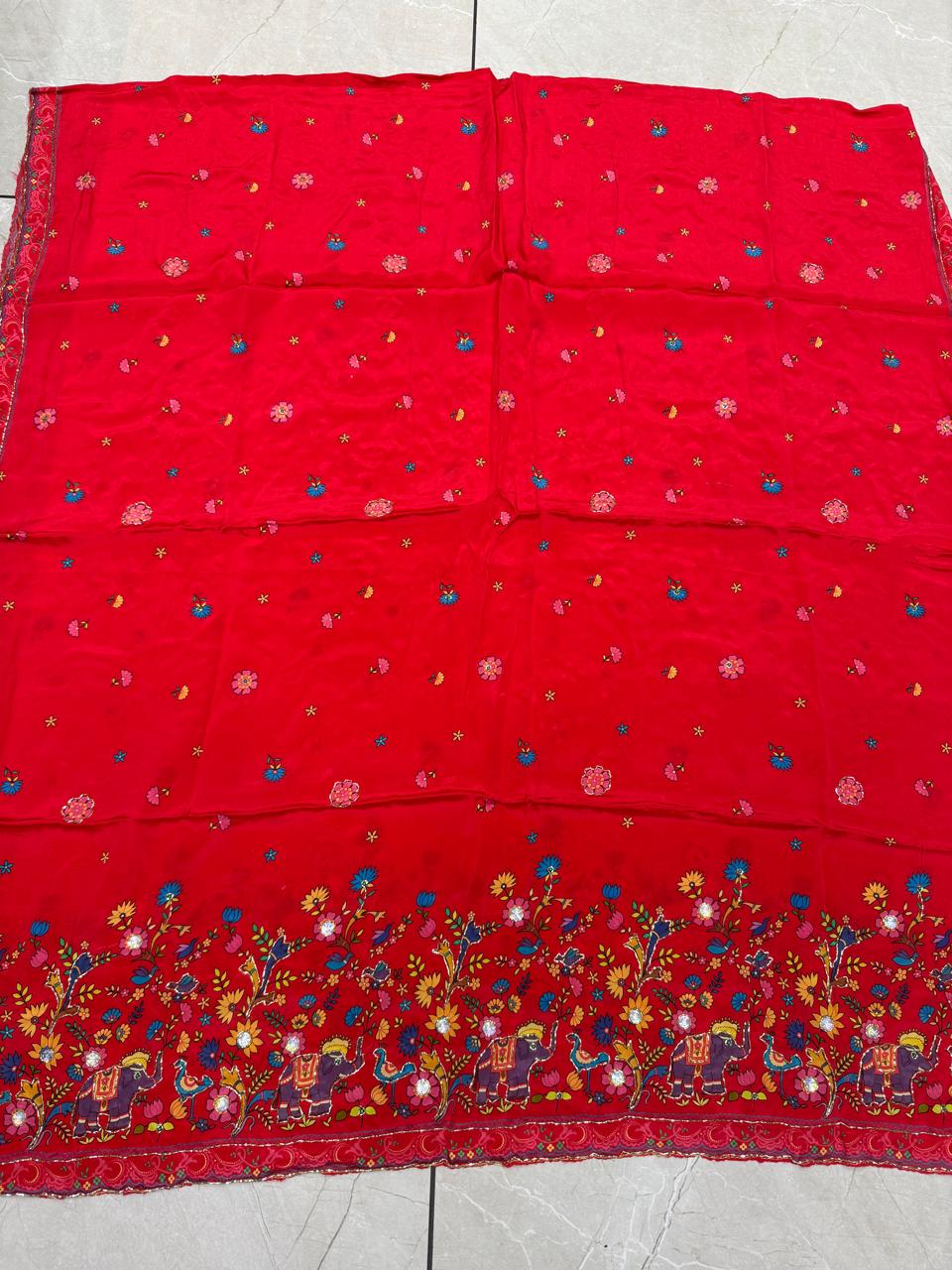 Rajprabha Pure Crepe Handwork Dupatta