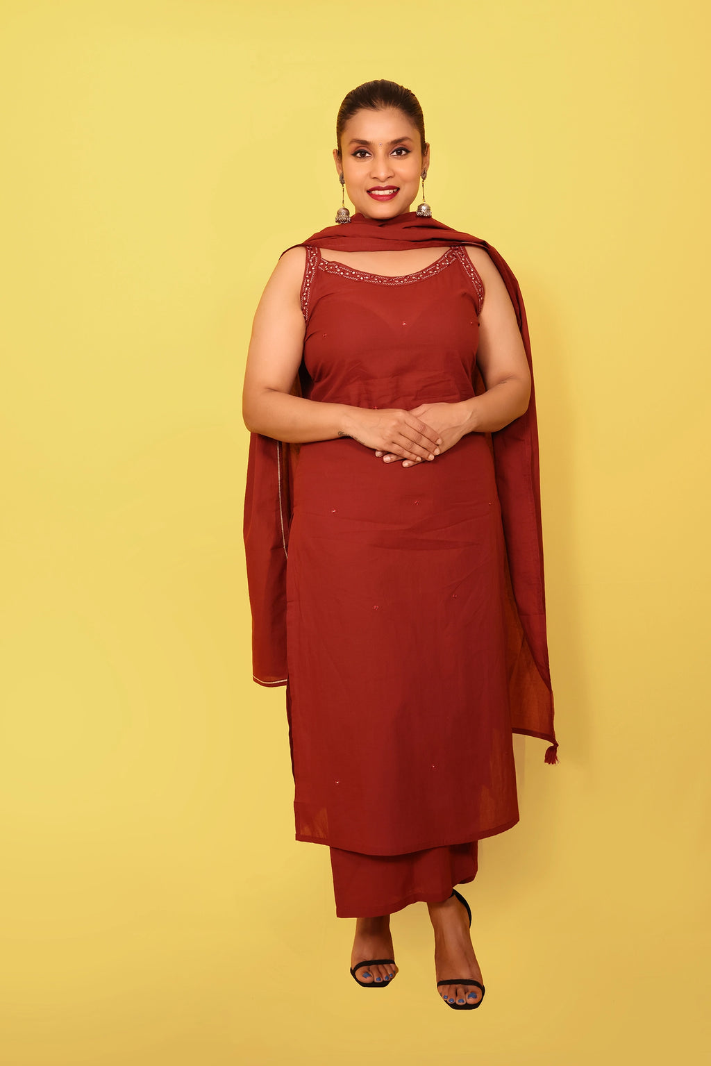 Ivy – 3 Piece Salwar Suit (Wine)