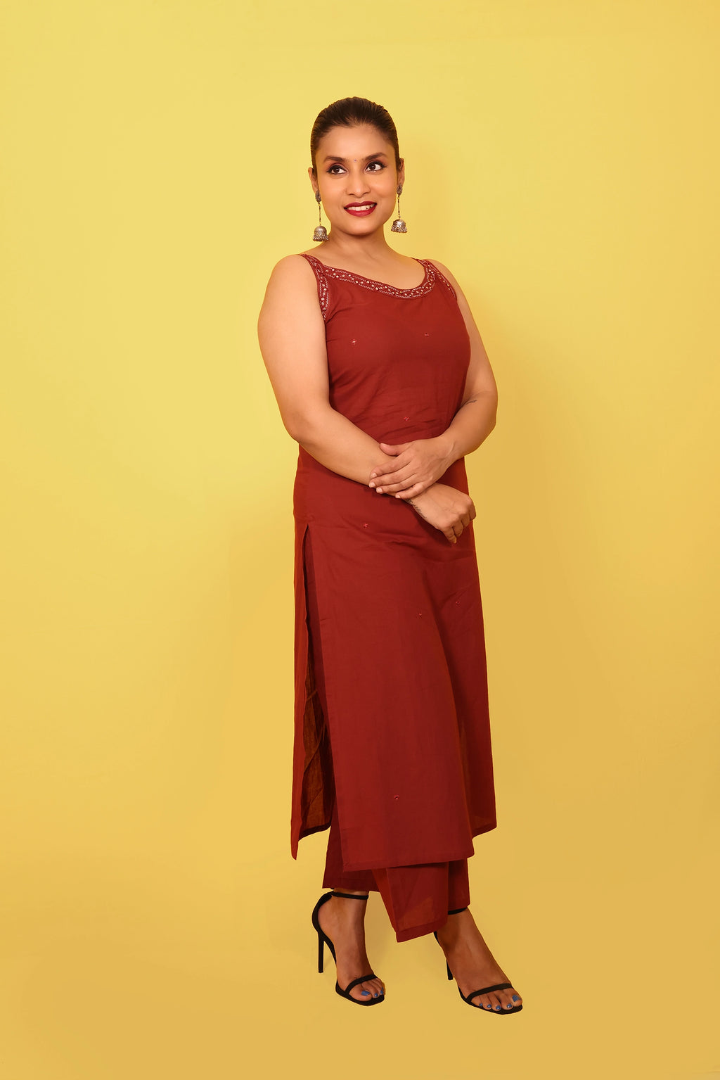 Ivy – 3 Piece Salwar Suit (Wine)