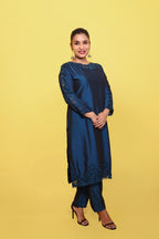 Afsana – 3 Piece Salwar Suit (Navy Blue)