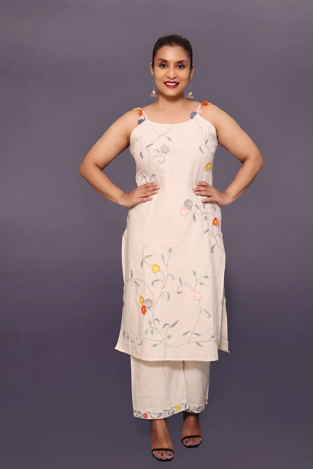 Zoe – 3 Piece Salwar Suit (Ivory)