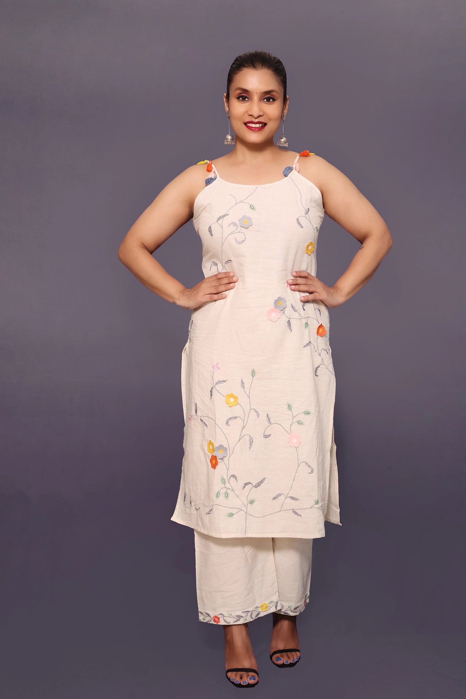 Zoe – 3 Piece Salwar Suit (Ivory)