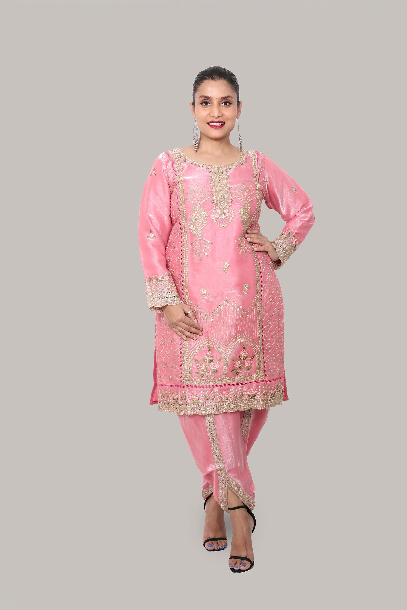 Aarizah – 3 Piece Salwar Suit (Pink)