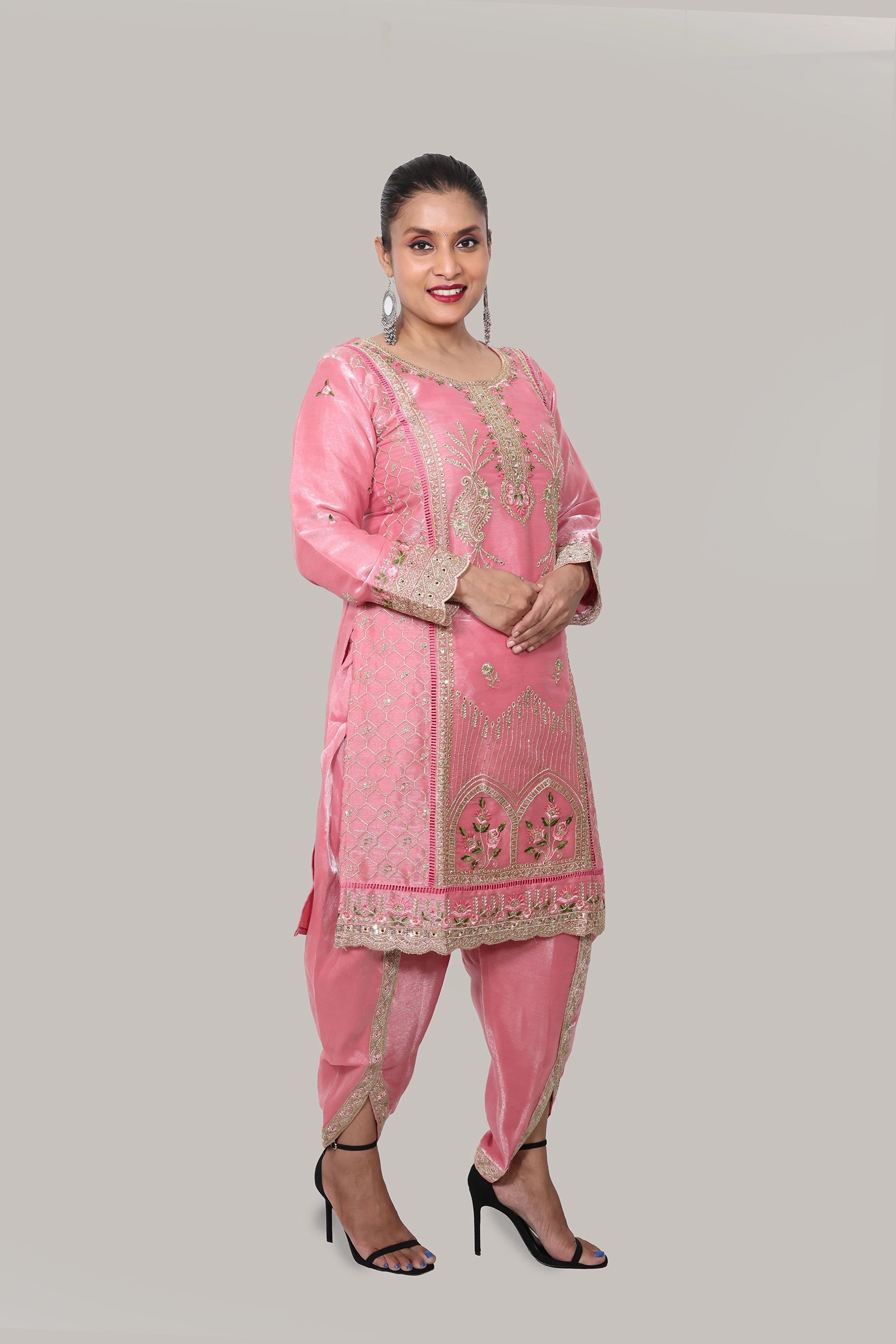 Aarizah – 3 Piece Salwar Suit (Pink)