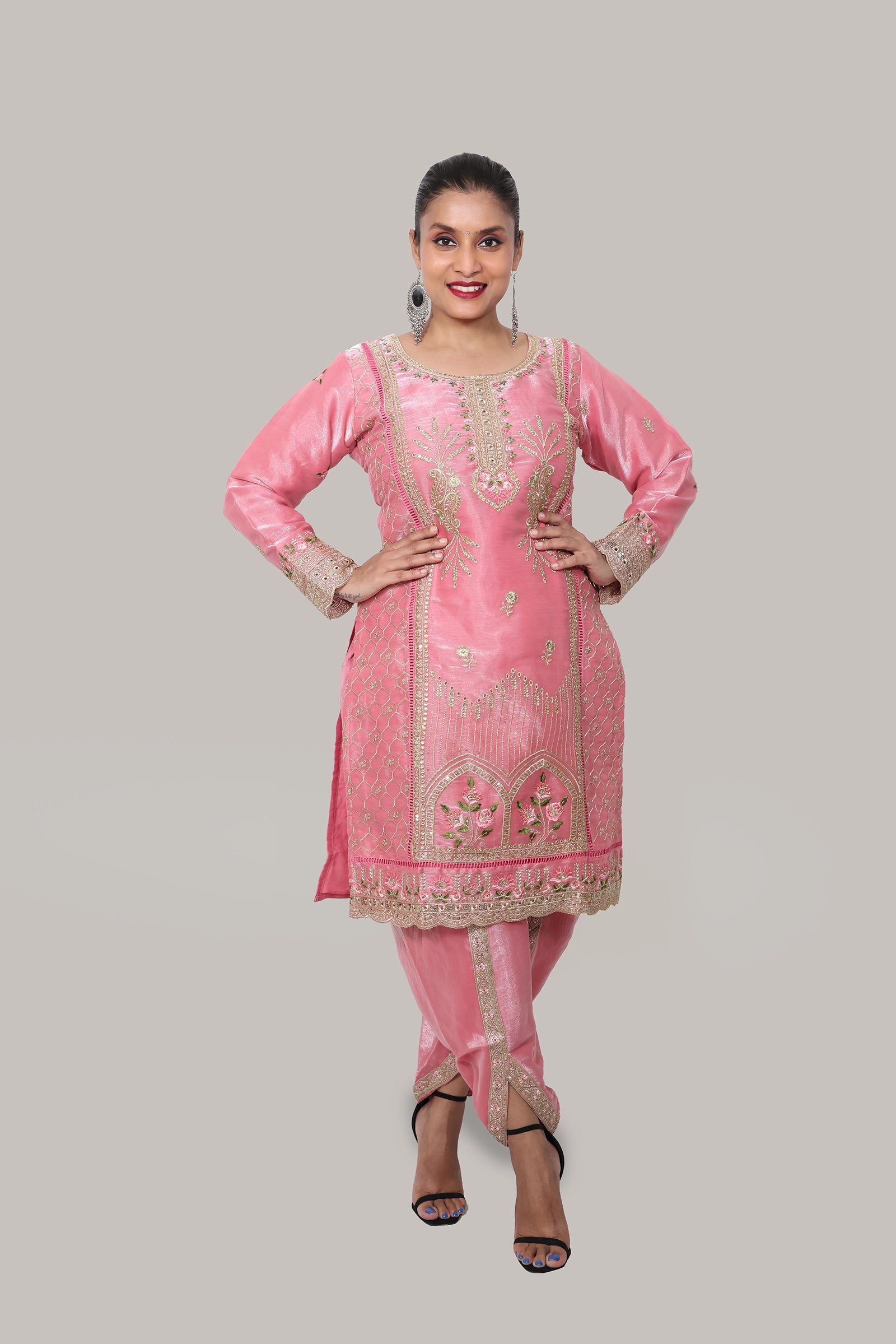 Aarizah – 3 Piece Salwar Suit (Pink)