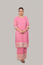 Adina – 3 Piece Palazzo Salwar Suit (Pink)