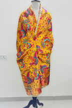 Kesar Gulnaaz - Yellow Crepe Dupatta