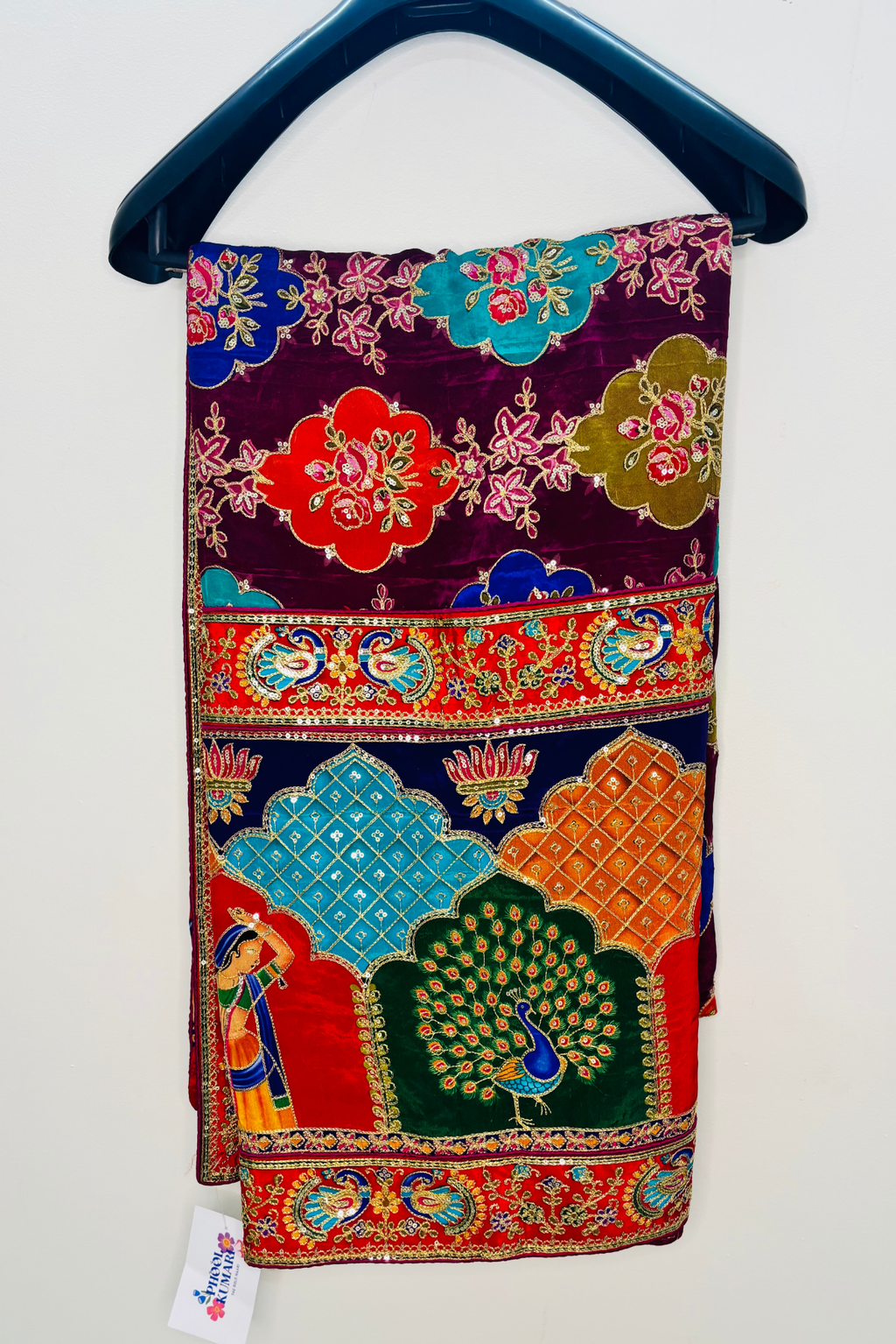 Morbagh - Multicolor Crepe Dupatta