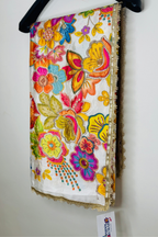 Noorvaan - White Crepe Dupatta