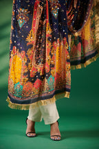 Noorangi Raas Mirror-Embellished Chinon Dupatta