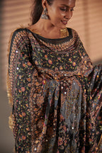 Shaam Gulabi Mirror-Embellished Chinon Dupatta