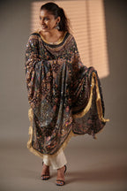 Shaam Gulabi Mirror-Embellished Chinon Dupatta