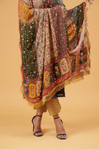 Gulrang Mirror-Embellished Chinon Dupatta
