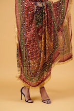Rajnivaas Mirror-Embellished Chinon Dupatta