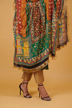 Vasundhara Mirror-Embellished Chinon Dupatta