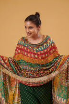 Vasundhara Mirror-Embellished Chinon Dupatta