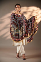 MehrozMirror-Embellished Chinon Dupatta
