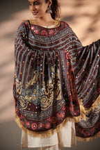 MehrozMirror-Embellished Chinon Dupatta