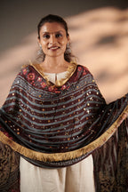MehrozMirror-Embellished Chinon Dupatta