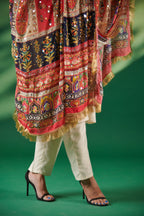 Rajvalli Mirror-Embellished Chinon Dupatta