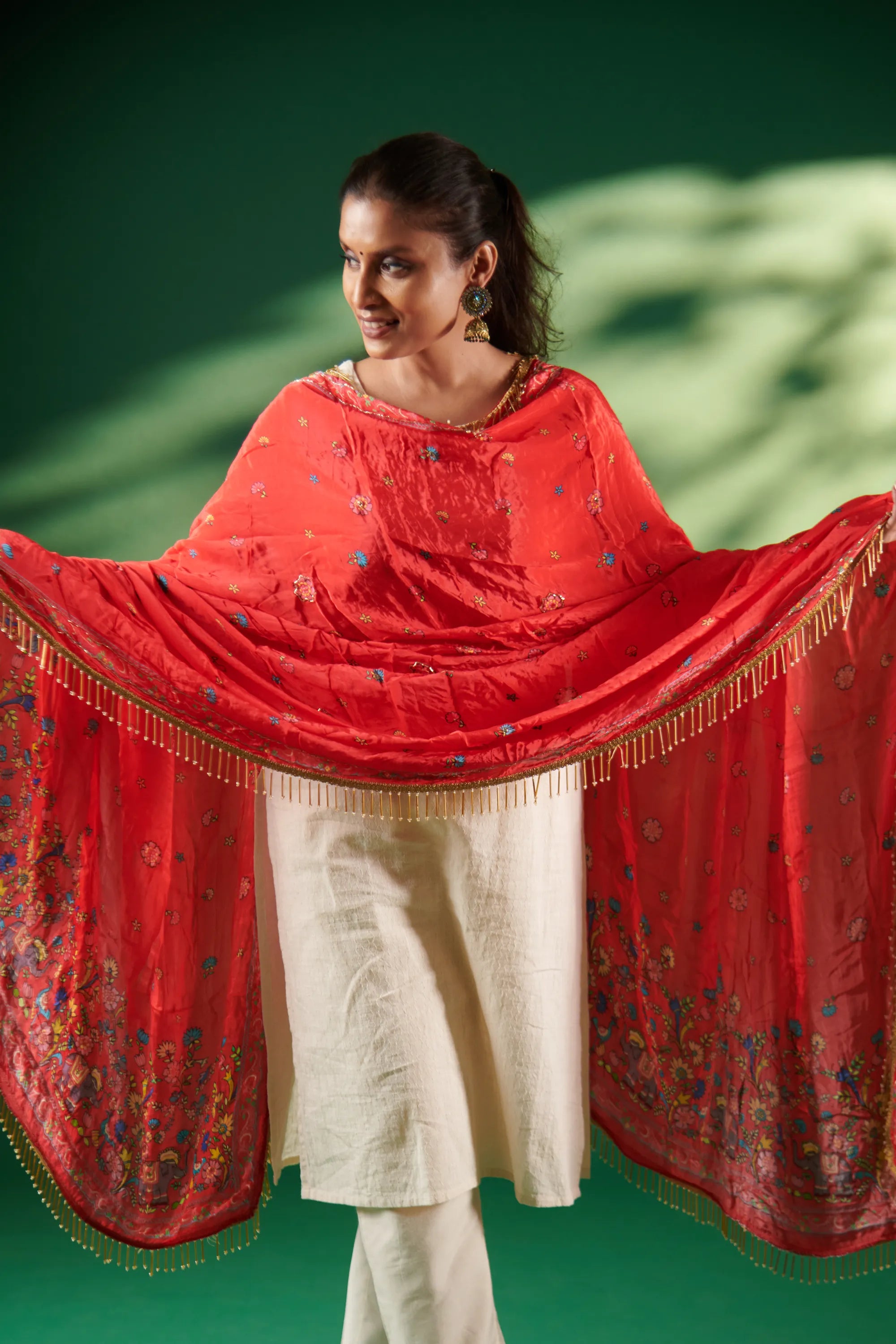 Rajprabha Pure Crepe Handwork Dupatta