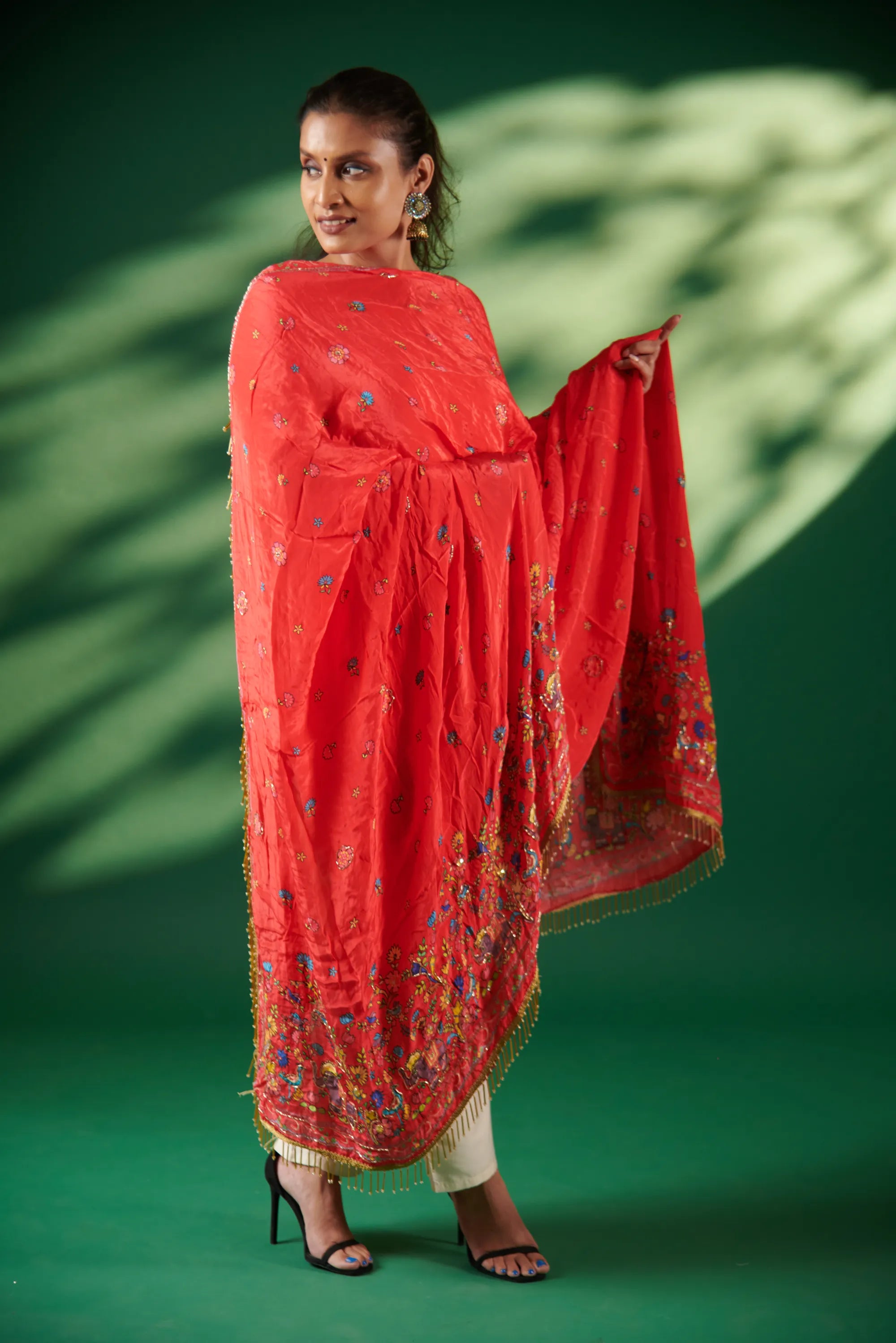 Rajprabha Pure Crepe Handwork Dupatta