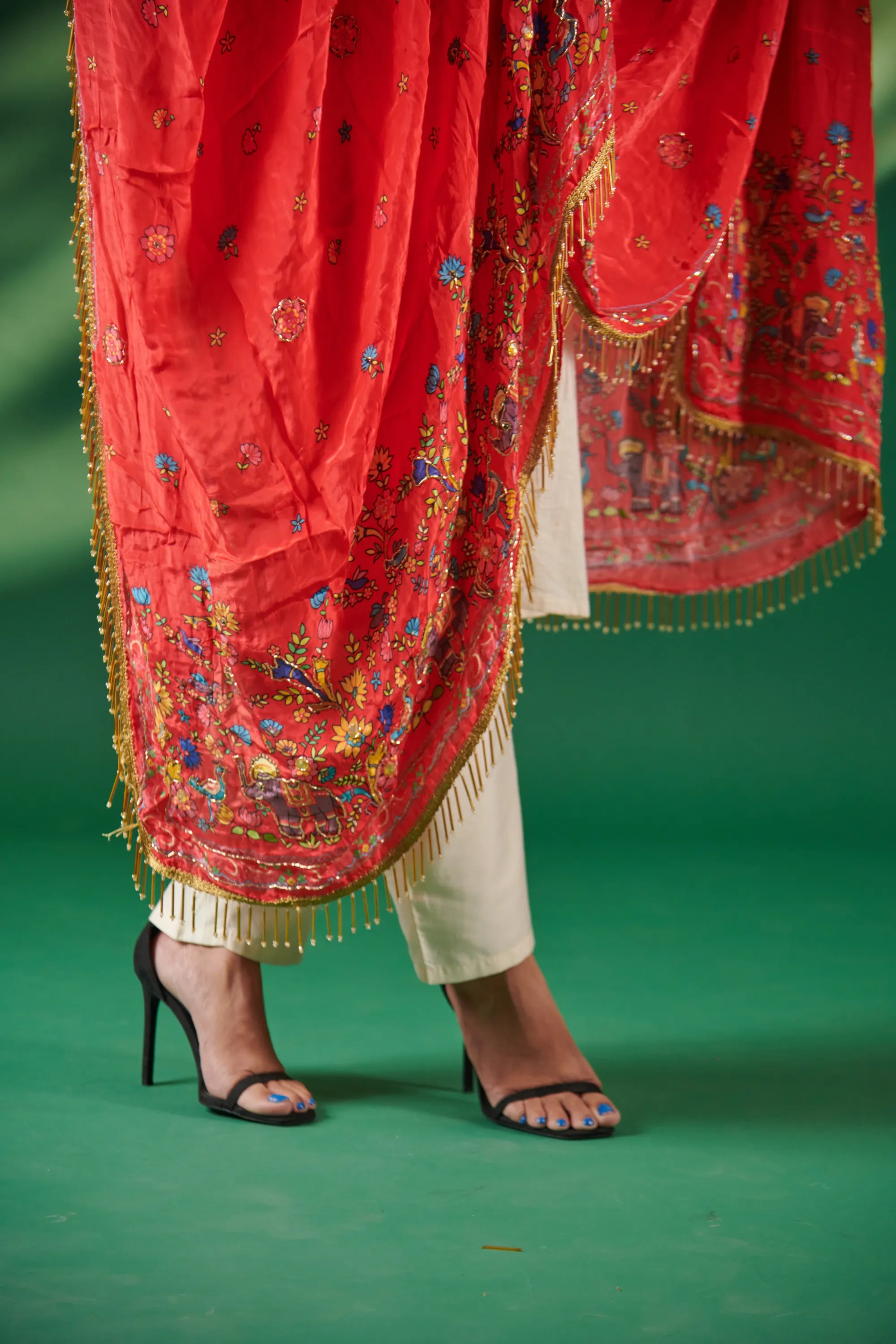 Rajprabha Pure Crepe Handwork Dupatta