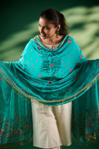 Indivarikaa Pure Crepe Handwork Dupatta