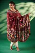 Kumudini  Pure Crepe Handwork Dupatta