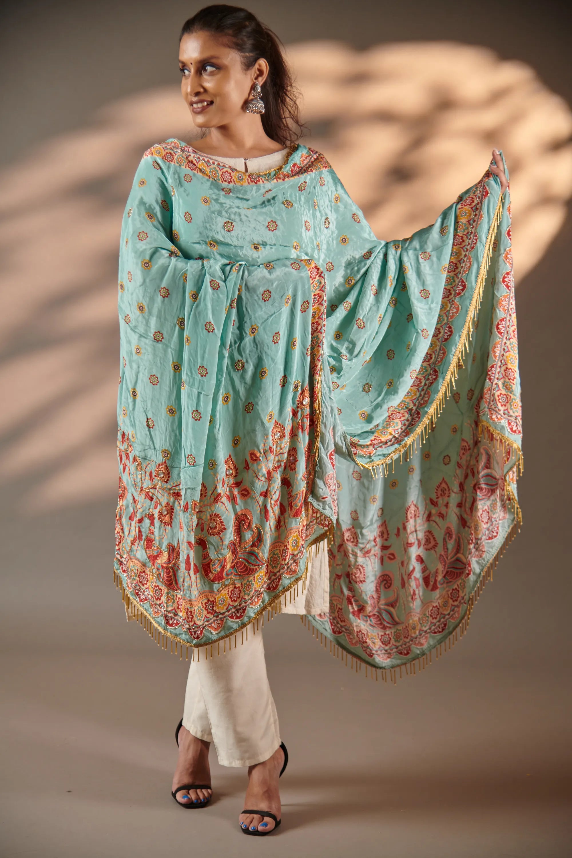 Tarangini Pure Crepe Handwork Dupatta