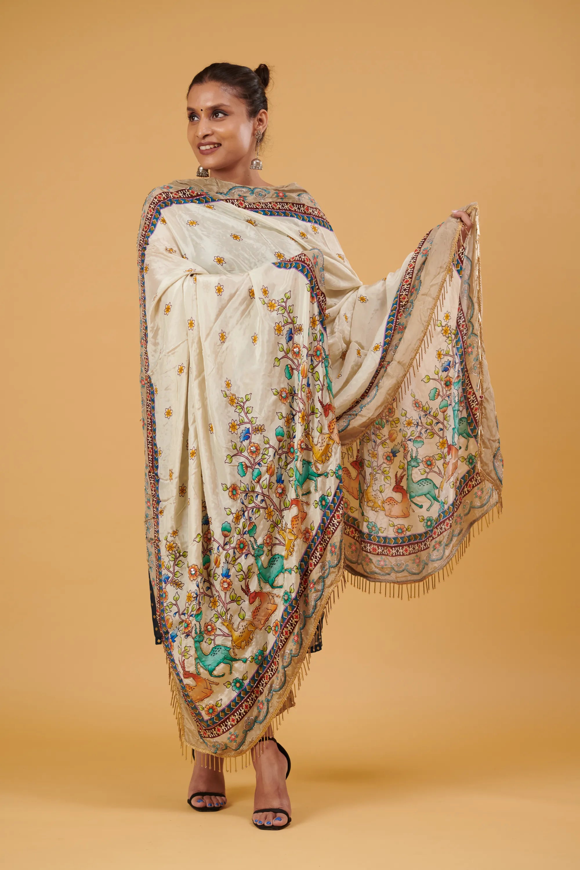 Padmalata Pure Crepe Handwork Dupatta