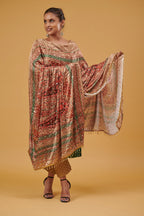 Naaz Gold Mirror-Embellished Jacquard Dupatta