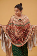 Naaz Gold Mirror-Embellished Jacquard Dupatta