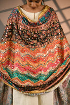 Baagh Bahaar Mirror-Embellished Jacquard Dupatta