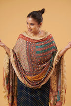 Gulrang Mirror-Embellished Chinon Dupatta