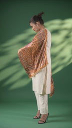 Noor-e-Zamīn Mirror-Embellished Jacquard Dupatta