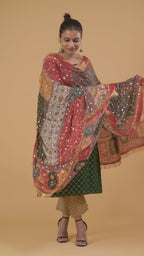 Rang Saaj Mirror-Embellished Chinon Dupatta