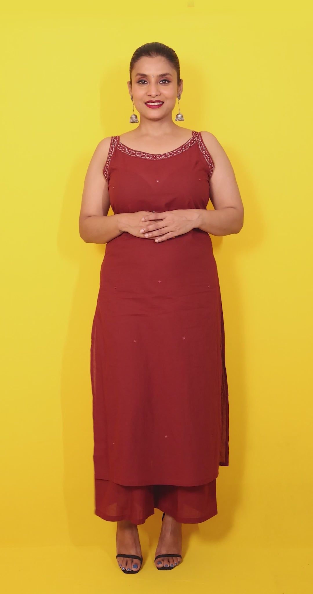 Ivy – 3 Piece Salwar Suit (Wine)