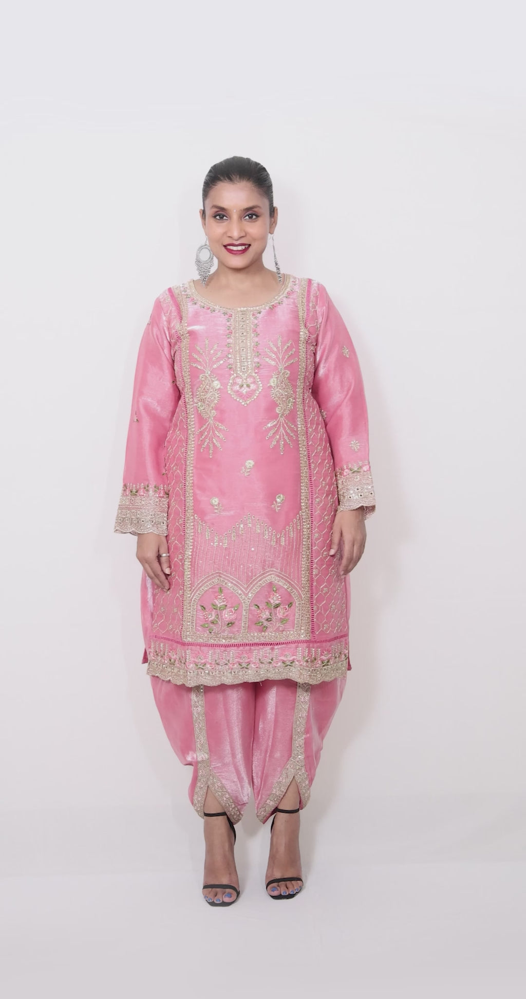 Aarizah – 3 Piece Salwar Suit (Pink)