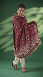 Rajrani Pure Crepe Handwork Dupatta