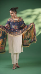 Noorangi Raas Mirror-Embellished Chinon Dupatta
