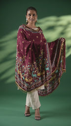 Kumudini  Pure Crepe Handwork Dupatta