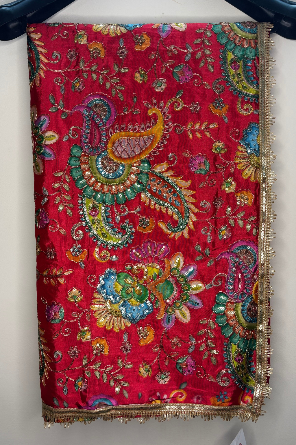 Ruhani - Red Crepe Dupatta