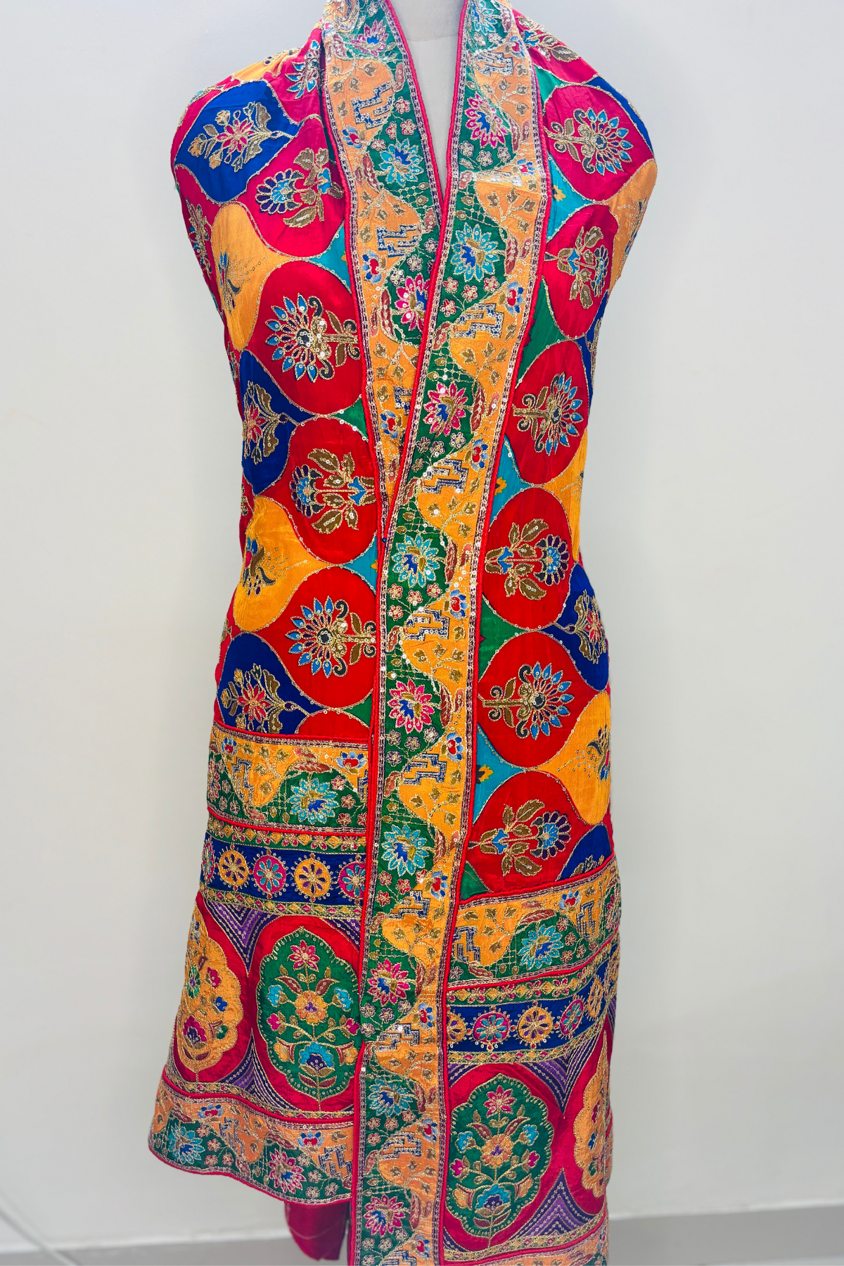 Aarunya - Multicolor Crepe Dupatta