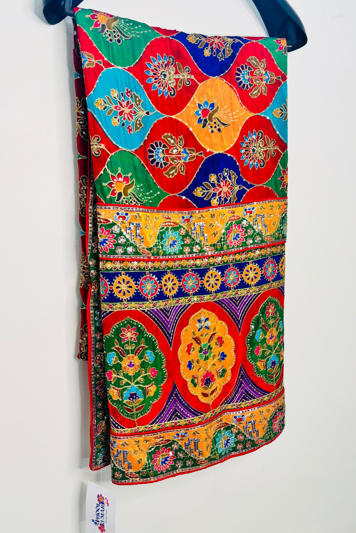 Aarunya - Multicolor Crepe Dupatta