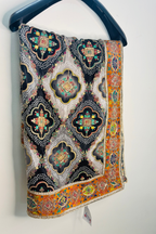 Zaheen - Black & Silver Crepe Dupatta