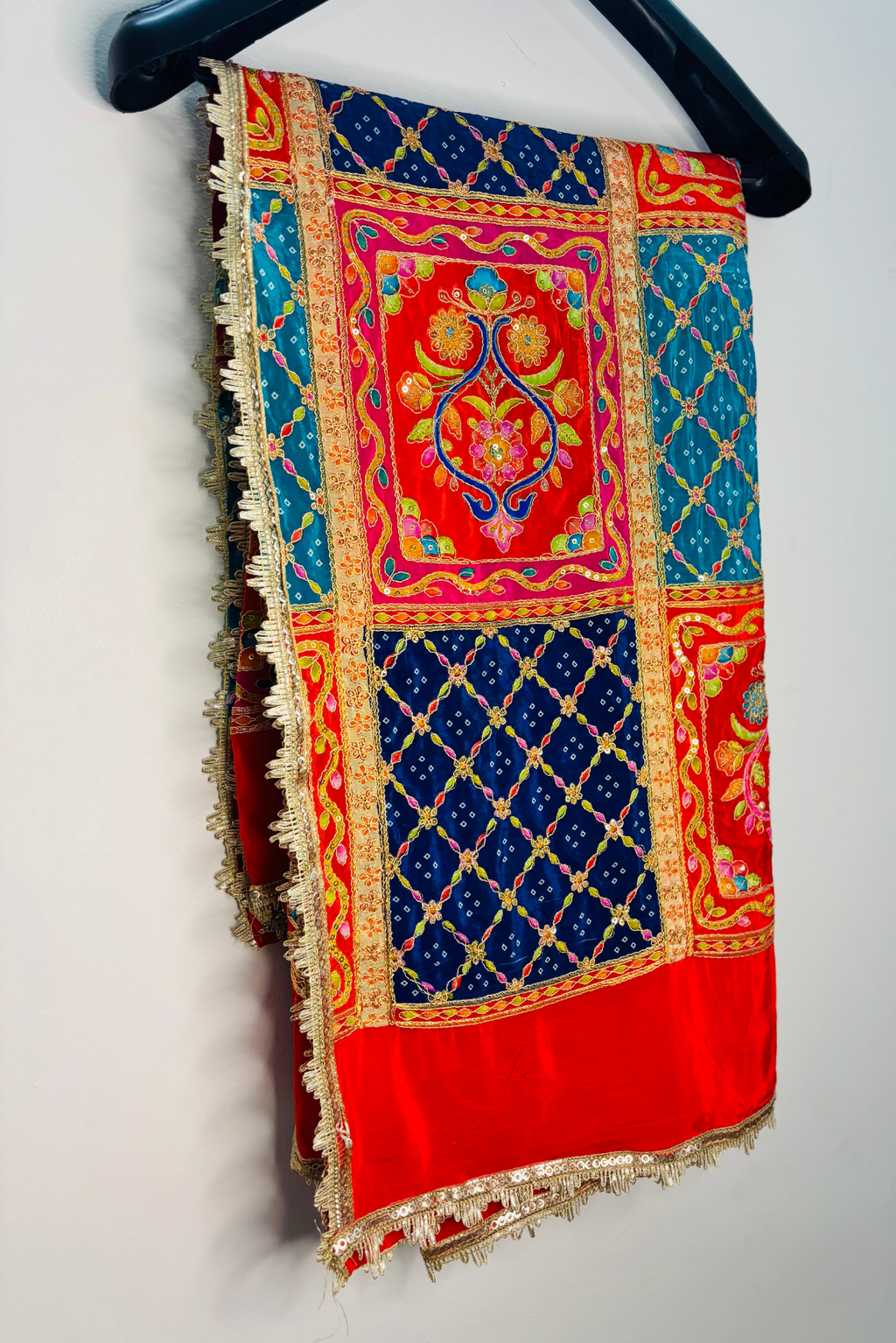 Afsana - Multicolor Crepe Dupatta